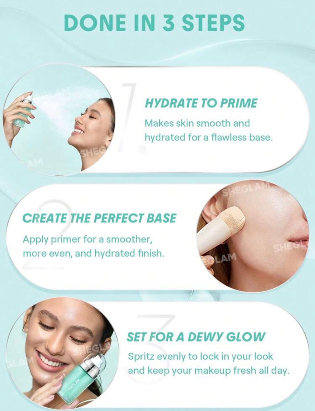 SHEGLAM Good Grip Hydrating Prime & Set Spray Brand Beauty Cosmetic Makeup For Women And Girls