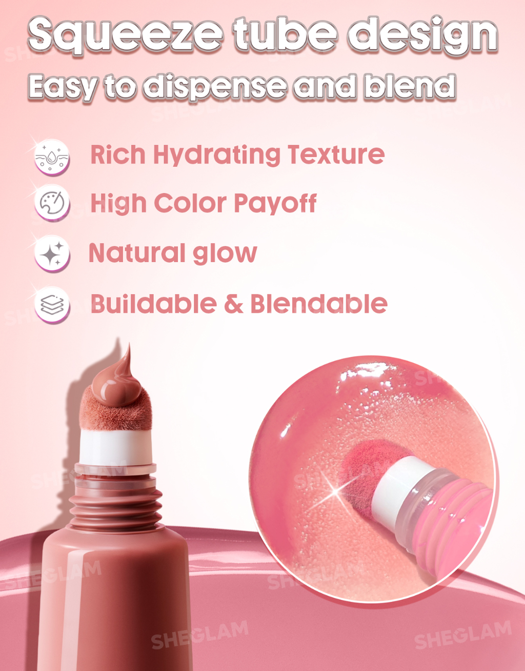 SHEGLAM Squeeze & Dot Matte Blush Paint