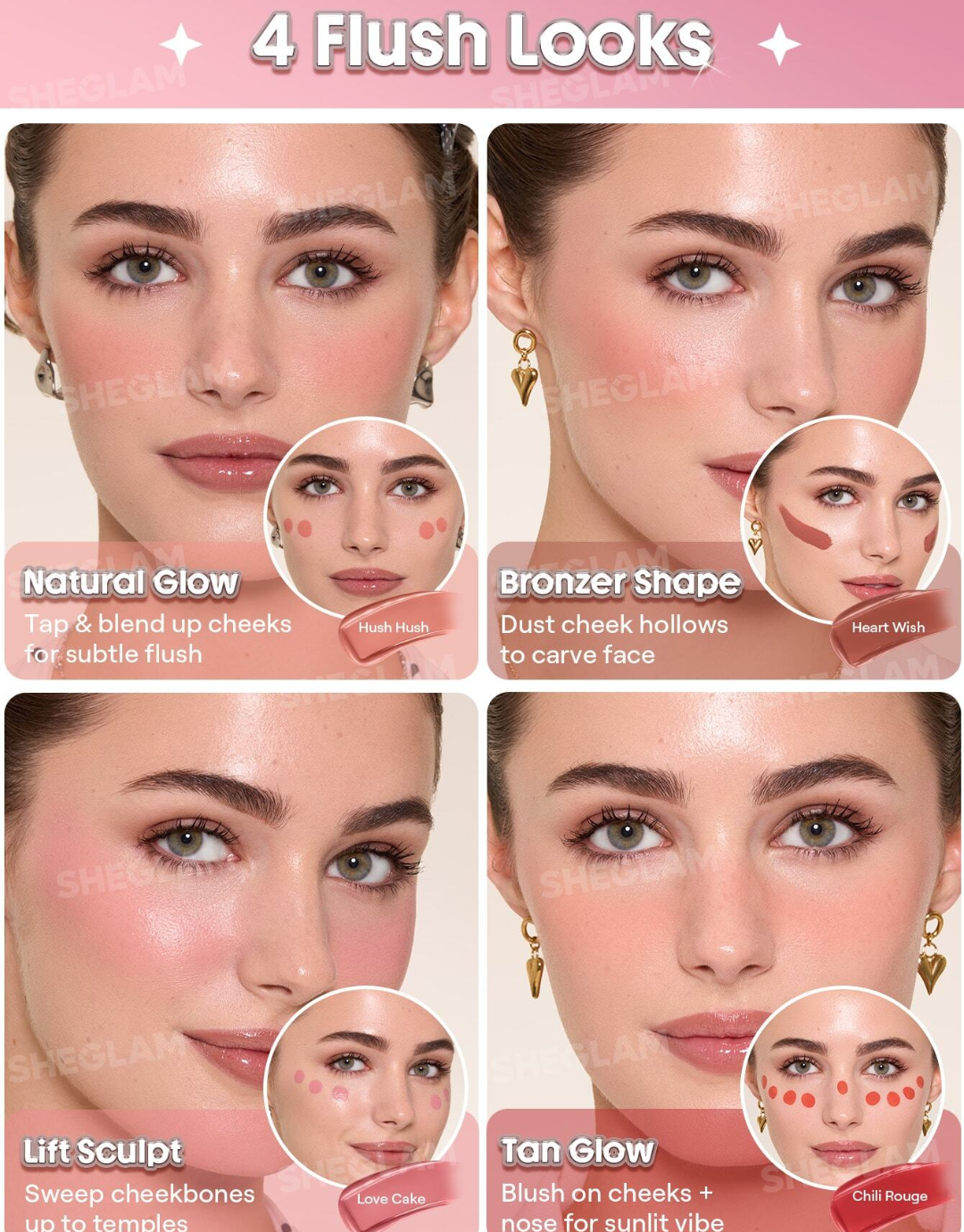 SHEGLAM Squeeze & Dot Matte Blush Paint
