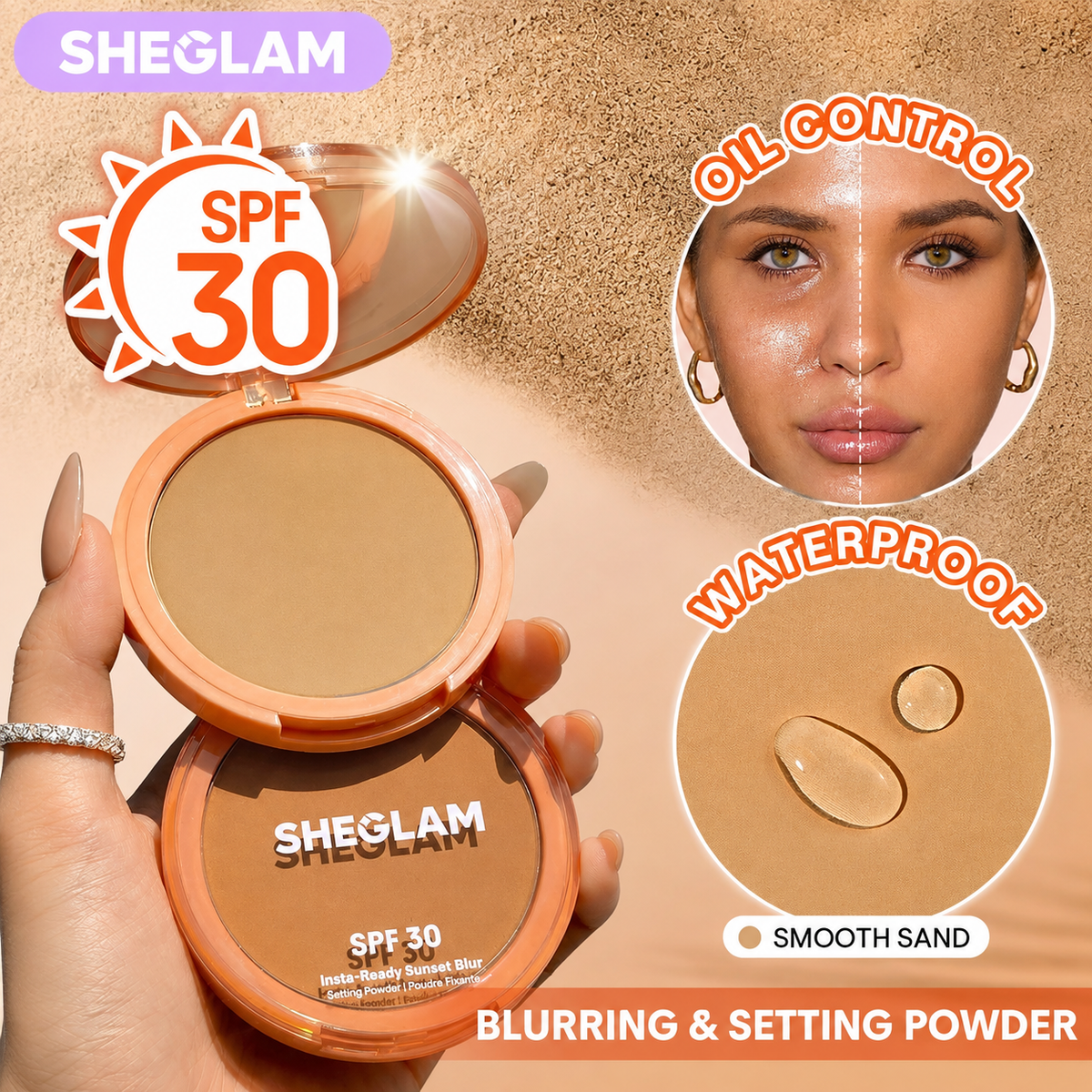 SHEGLAM Insta-Ready Sunset Blur Setting Powder-SPF 30
