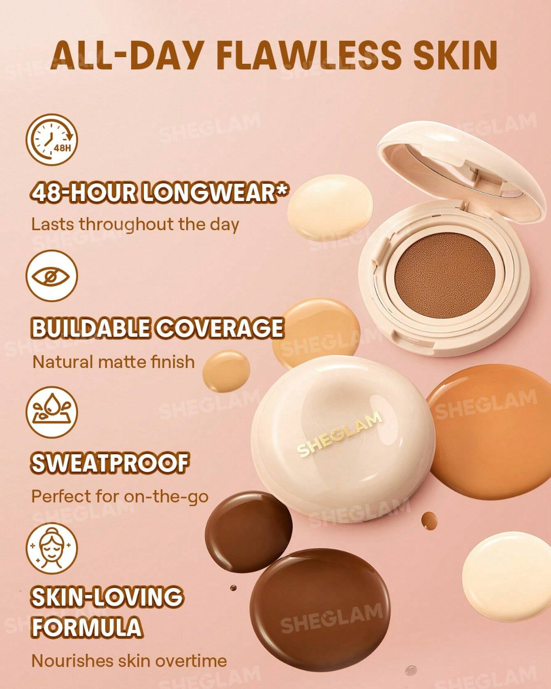 SHEGLAM Lock & Go Long-Lasting Cushion Foundation