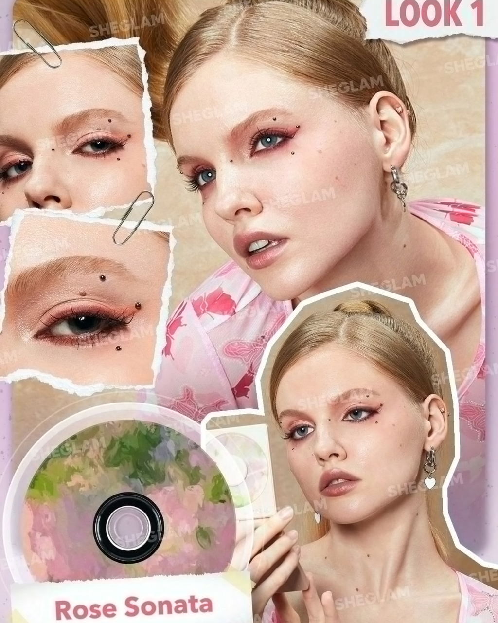 SHEGLAM Vinyl Pop Color Palette - Rose Sonata