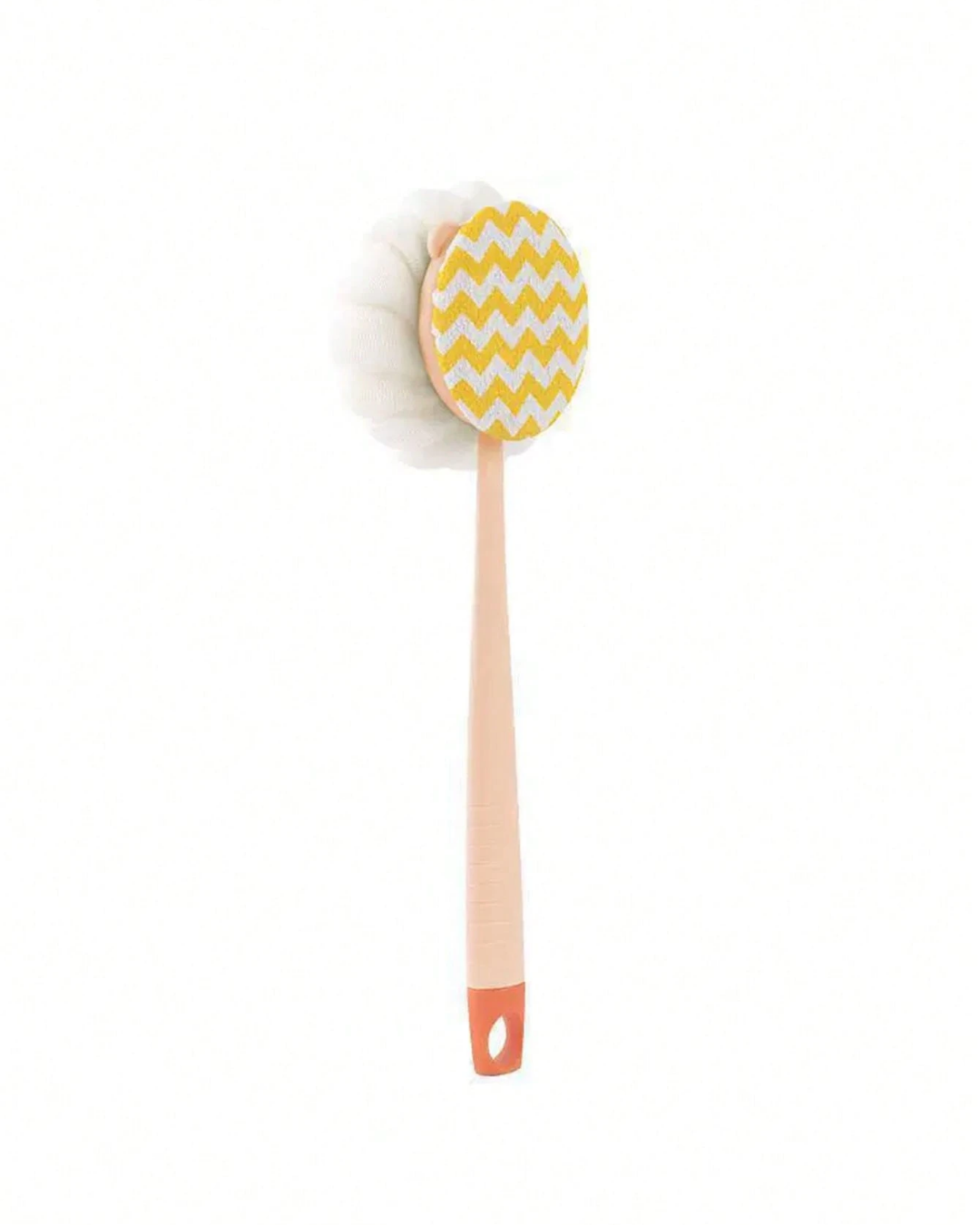 SHEIN 2-In-1 Bath Body Brush With Curved Long Handle, Massage Bristles