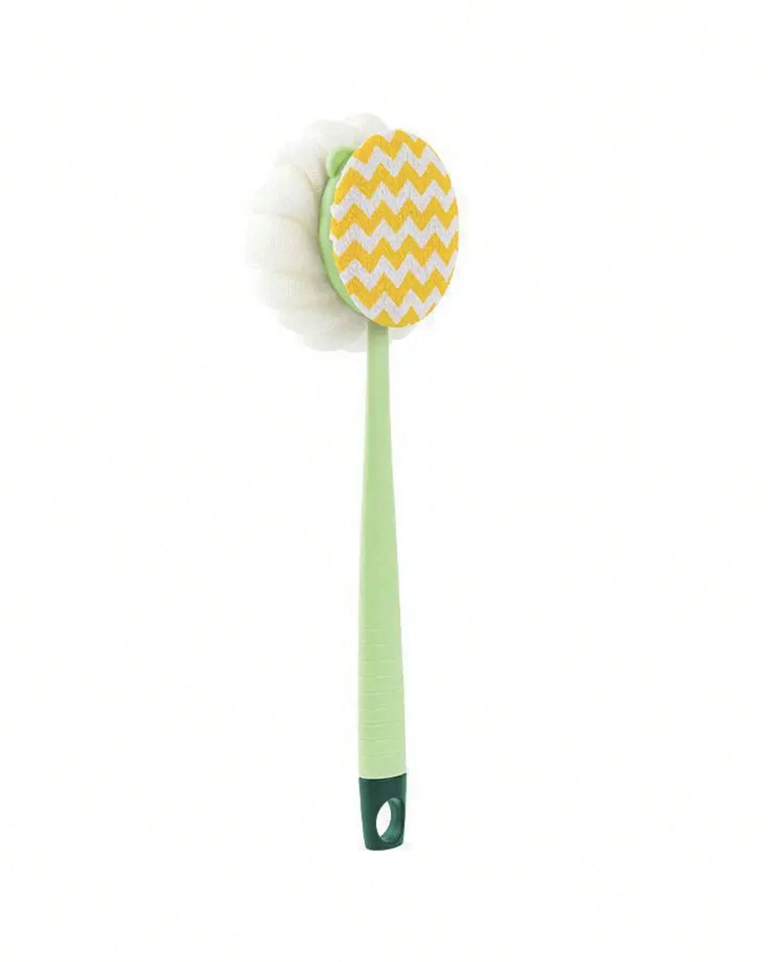 SHEIN 2-In-1 Bath Body Brush With Curved Long Handle, Massage Bristles
