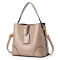 High Capacity Embossed Bucket Bag For Women With 3 Pockets, Minimalist Casual Shoulder & Crossbody Bag, Fashion Crossbody Purse