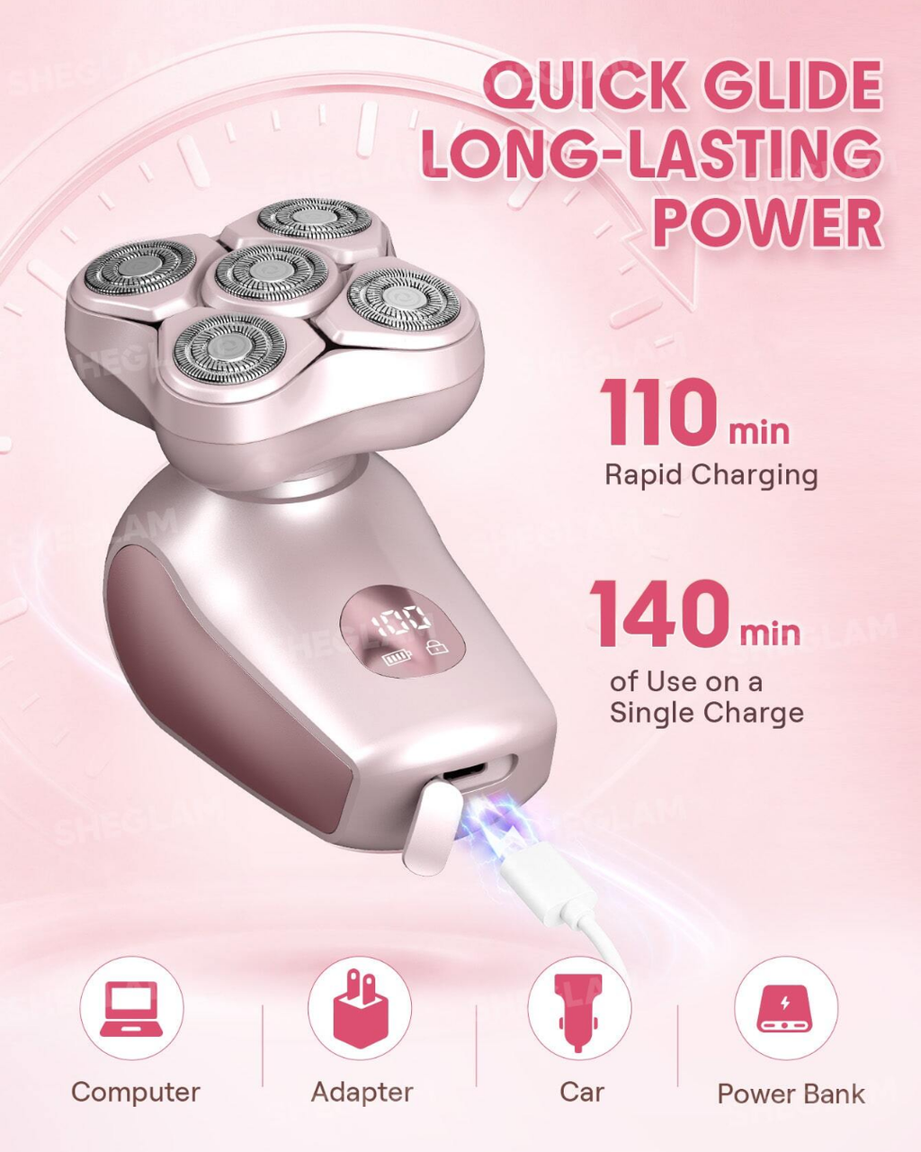 SHEGLAM Smooth Moves 5D Flash Electric Shaver