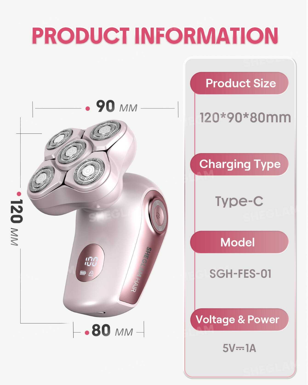 SHEGLAM Smooth Moves 5D Flash Electric Shaver