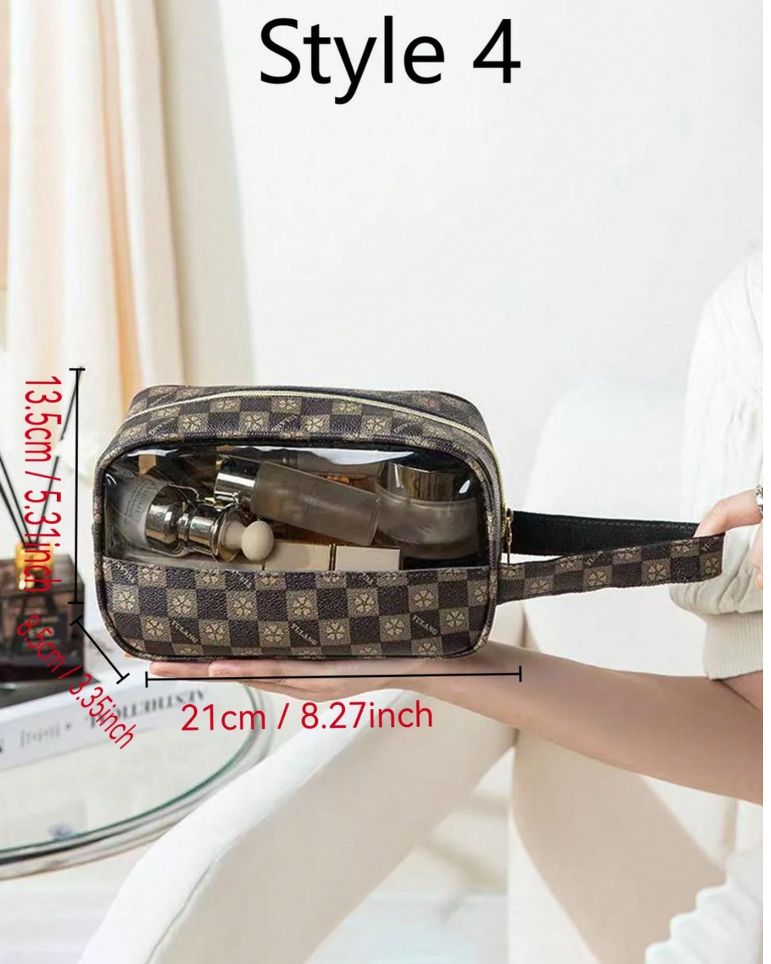 SHEIN 1pc Waterproof Large Capacity Travel Flip-Top Toiletry Bag