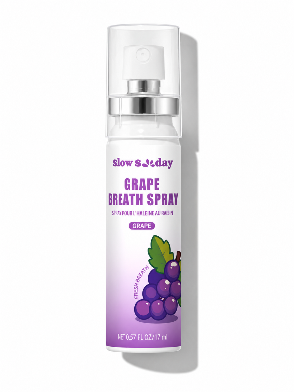 Slow Sunday Grape Breath Spray, Grape, Fruit Flavored Mouth Freshener Spray