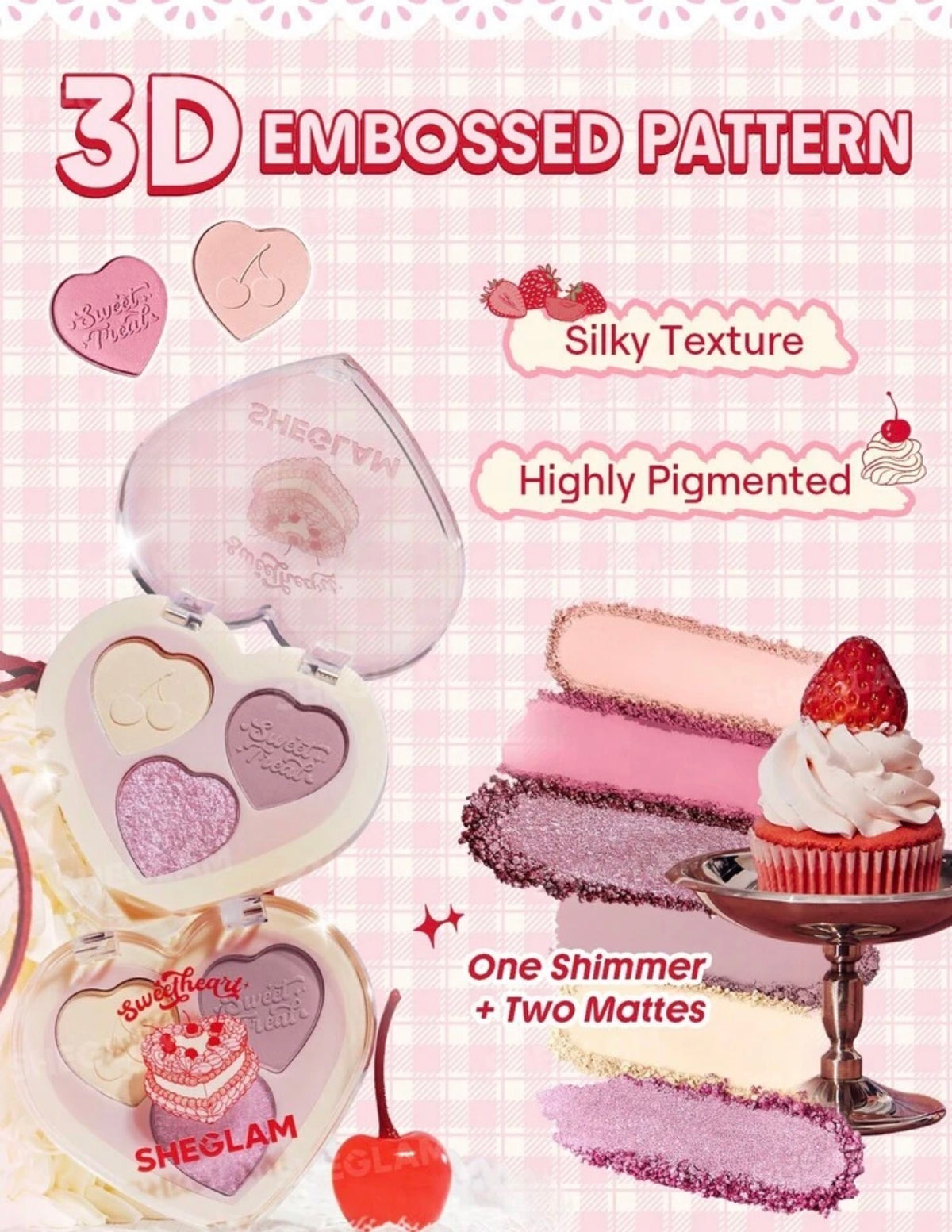 SHEGLAM Sweetheart Collection Berry Besties Color Trio Eyeshadow