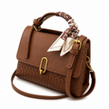 Classic Fashionable Women's Woven Color Block Handbag Shoulder Bag