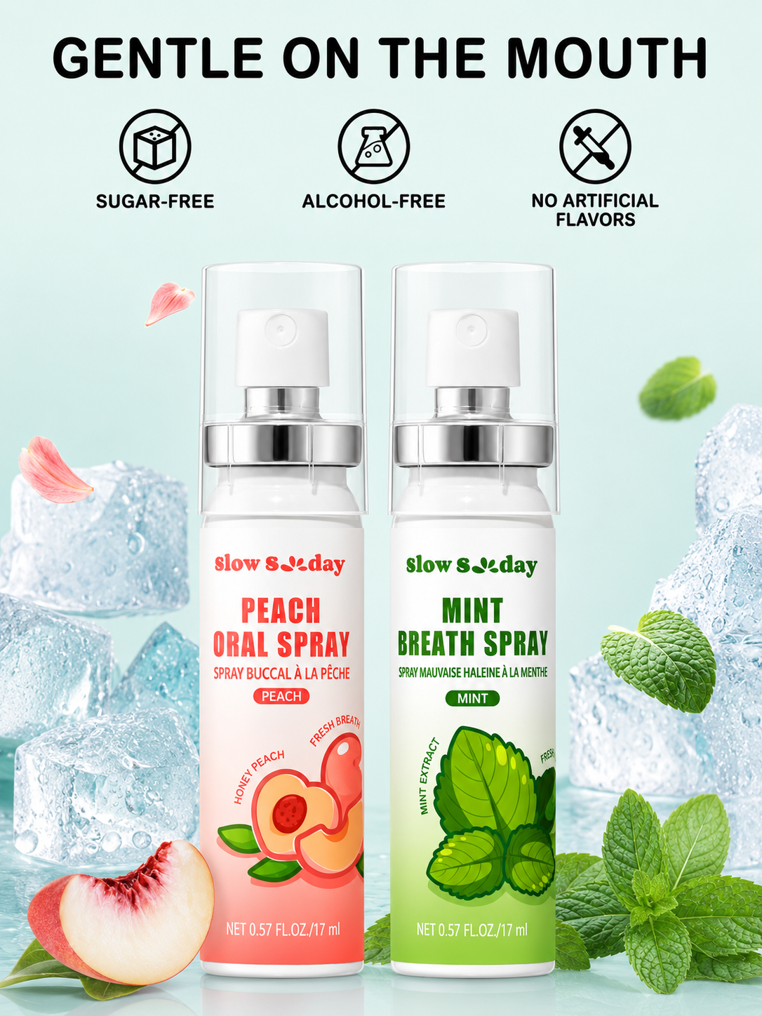 Slow Sunday Grape Breath Spray, Grape, Fruit Flavored Mouth Freshener Spray