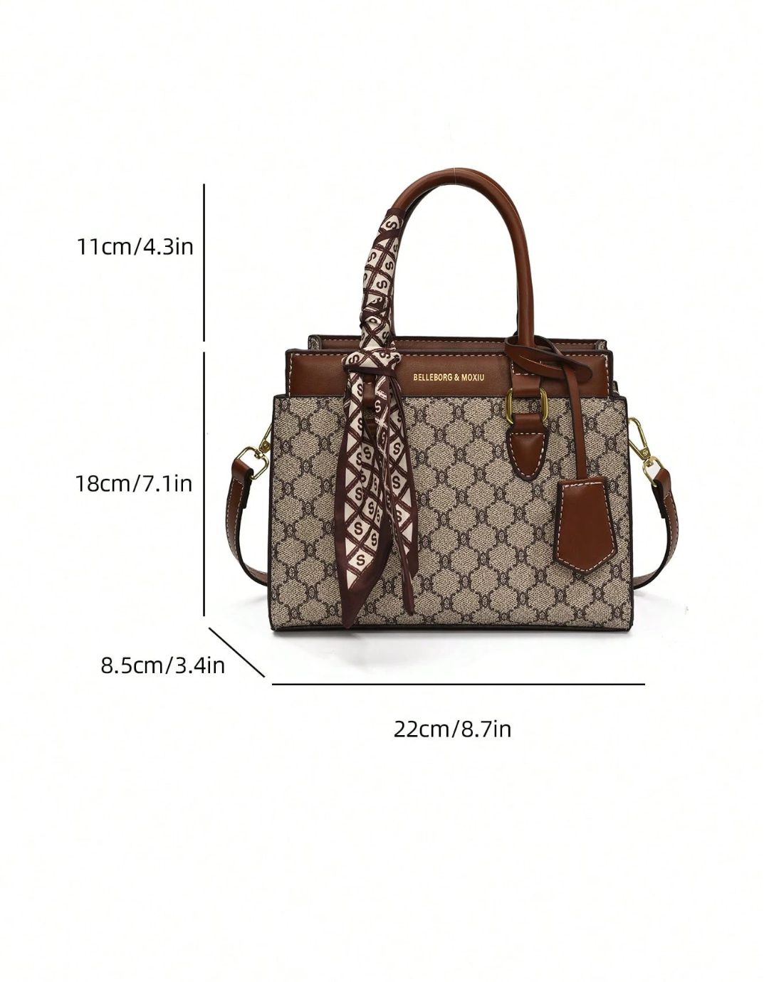 SHEIN-BELLEBORG Printed Tote Bag For Women, Minimalist & Practical Multi-Function