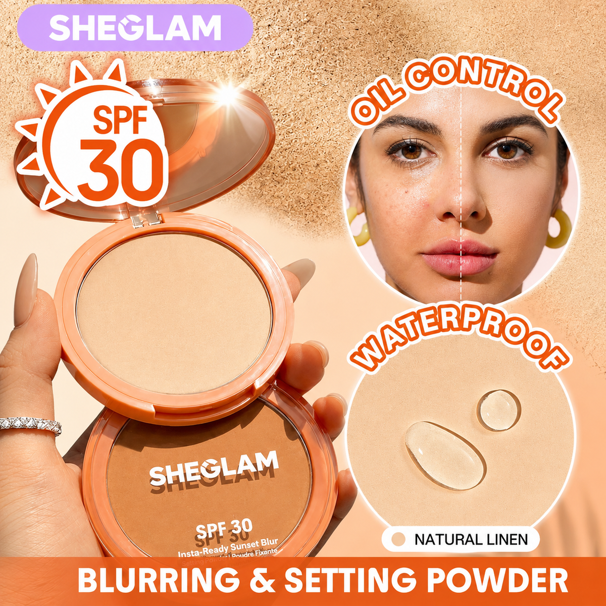 SHEGLAM Insta-Ready Sunset Blur Setting Powder-SPF 30