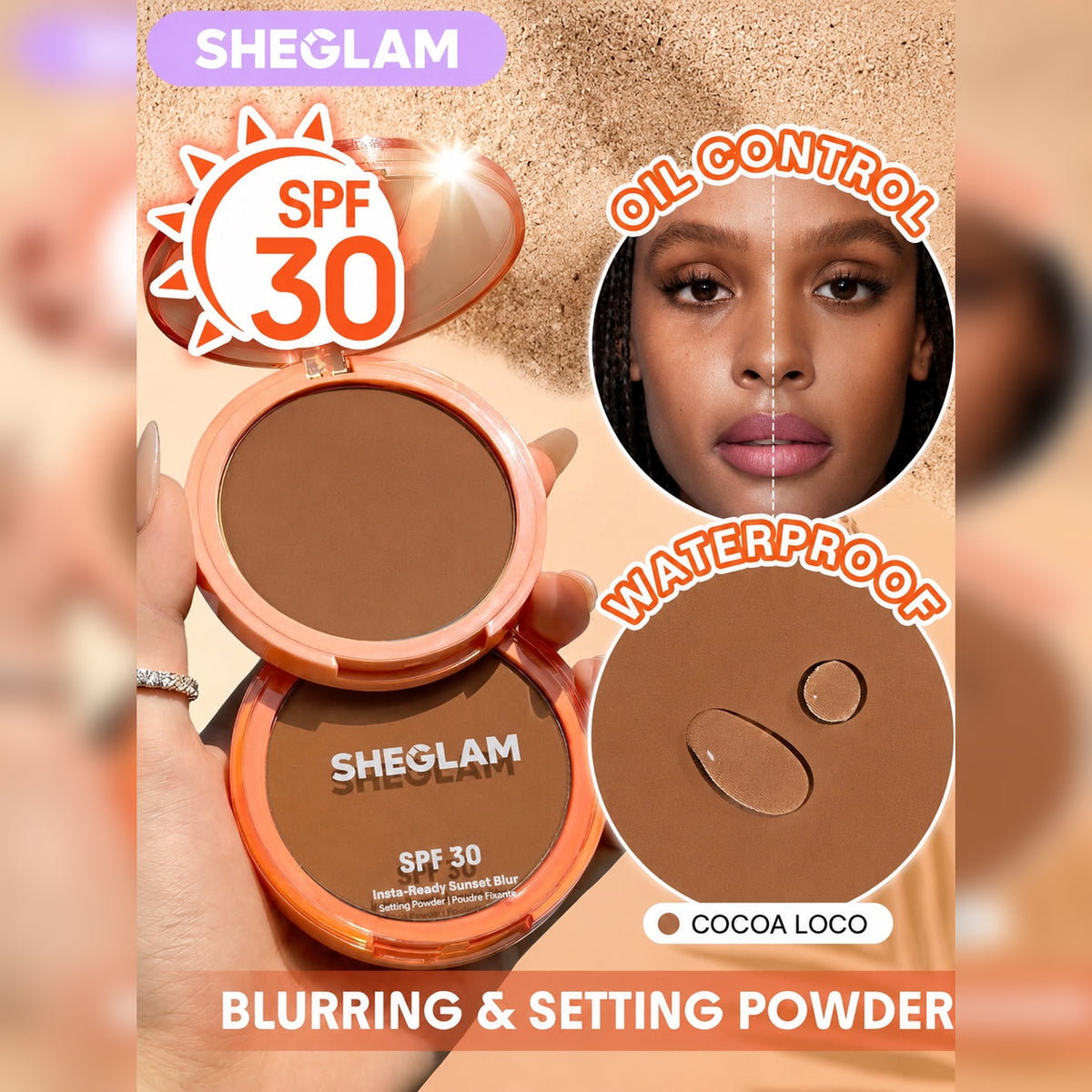 SHEGLAM Insta-Ready Sunset Blur Setting Powder-SPF 30