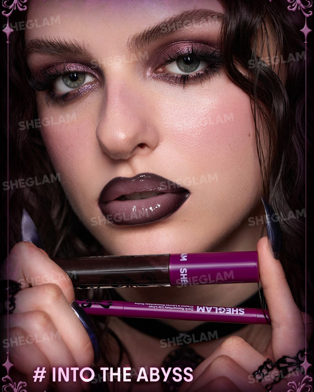 SHEGLAM Dark Romantasy Lip Liner + Lip Gloss Kit