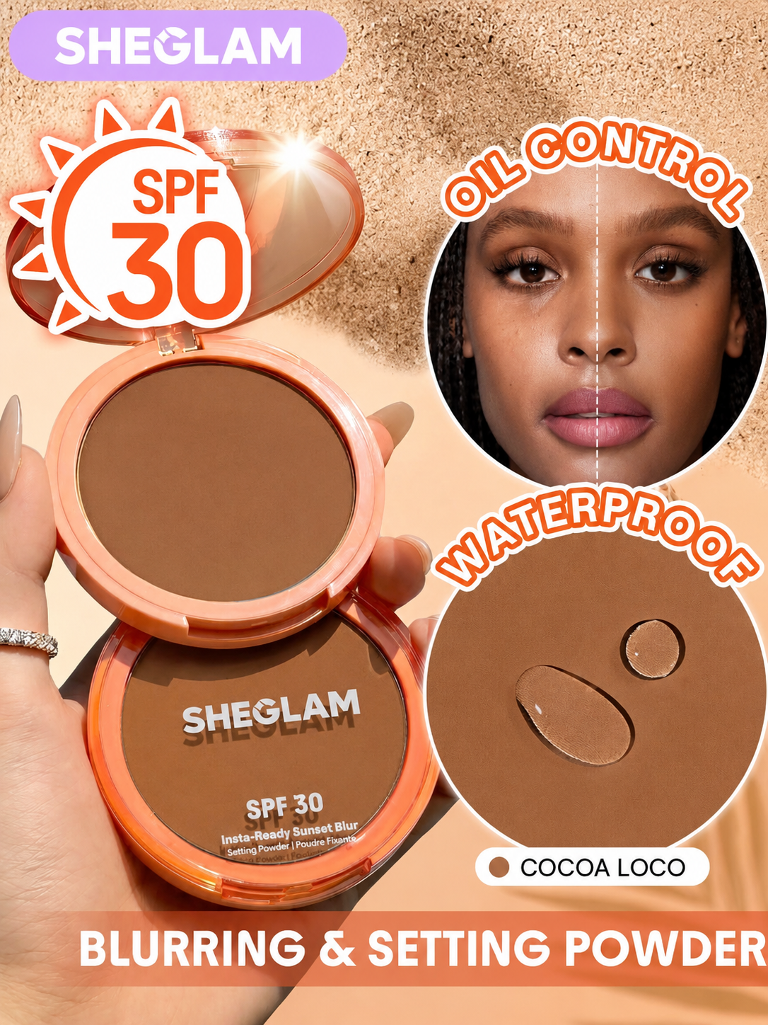 SHEGLAM Insta-Ready Sunset Blur Setting Powder-SPF 30