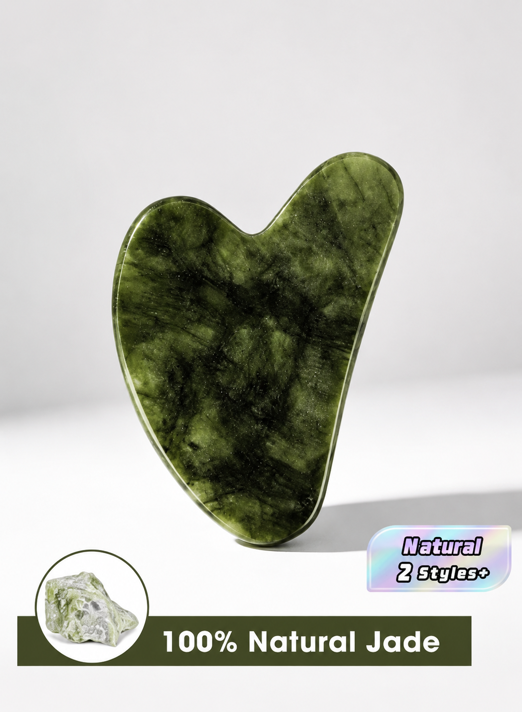 Heart-Shaped Natural Jade Gua Sha Board Facial Massage Tool Beauty Skincare Gift Salon Supplies Facial Roller