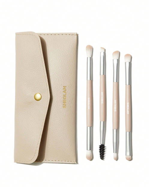 SHEGLAM  Glam 101 Face Essentials Brush Set With Bag