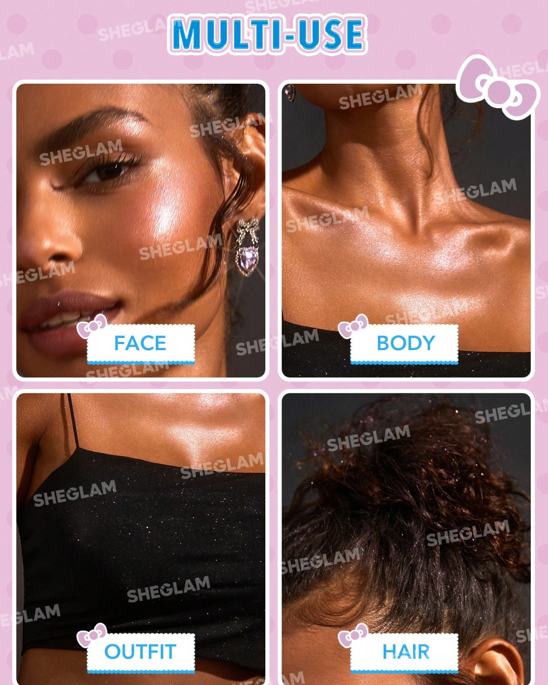 SHEGLAM Hello Kitty｜SHEGLAM Bow-Utiful Highlighting Body Mist-Kitty Glow