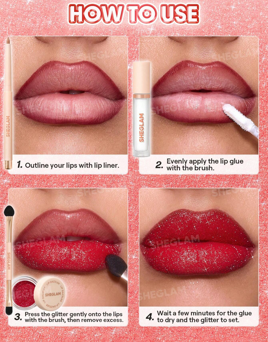 SHEGLAM Lip Dazzler Glitter Kit