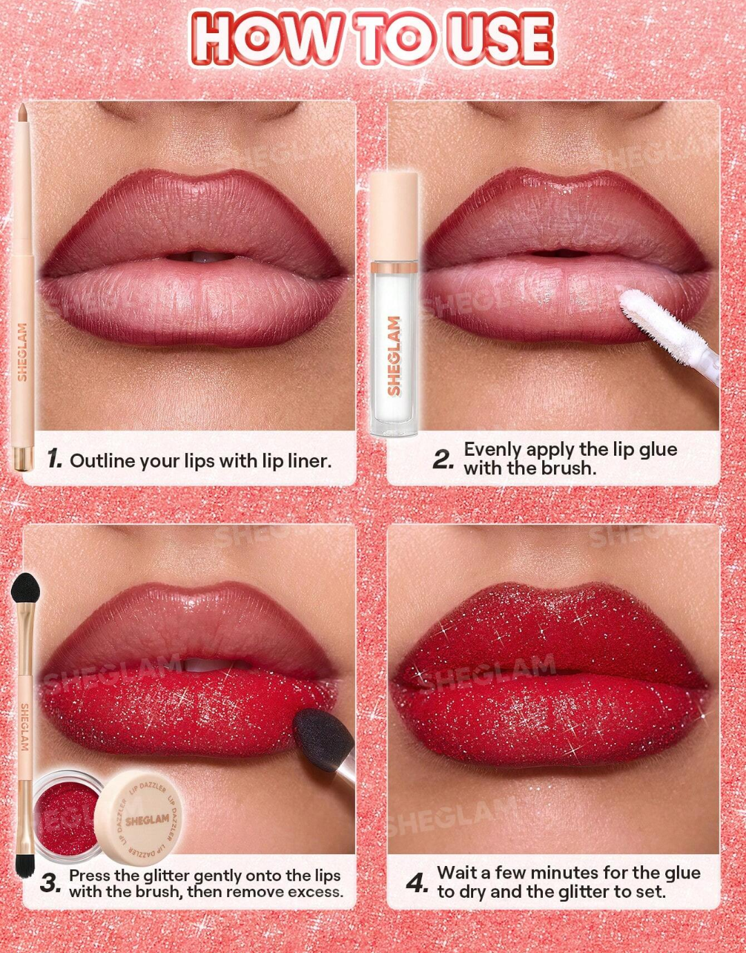SHEGLAM Lip Dazzler Glitter Kit