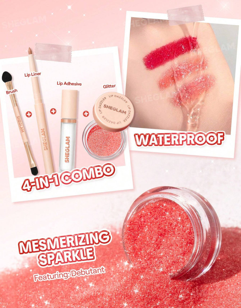 SHEGLAM Lip Dazzler Glitter Kit