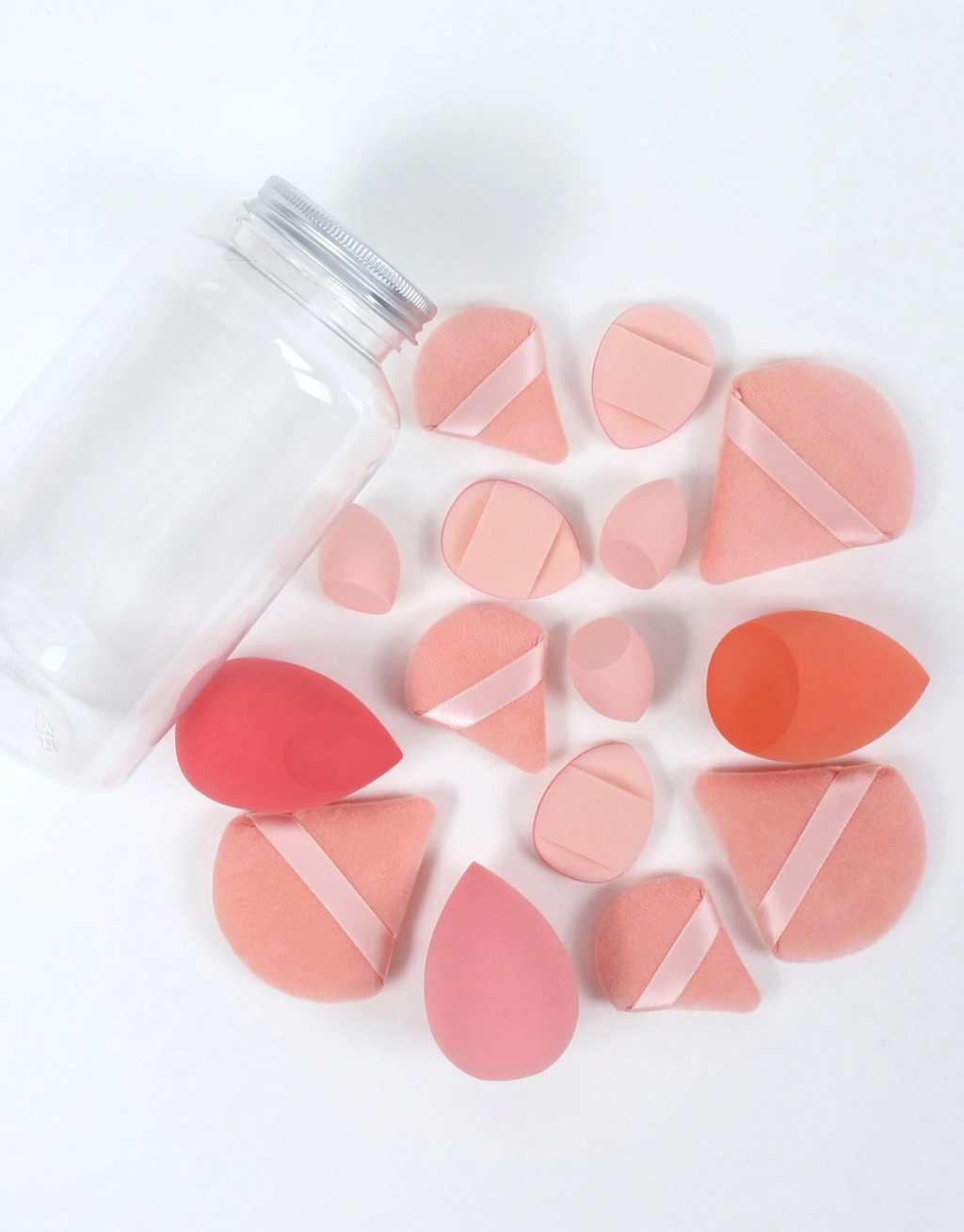 SHEIN Makeup Sponge Set Of 15 With Storage Jar