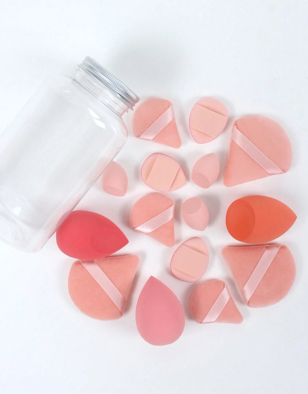 SHEIN Makeup Sponge Set Of 15 With Storage Jar