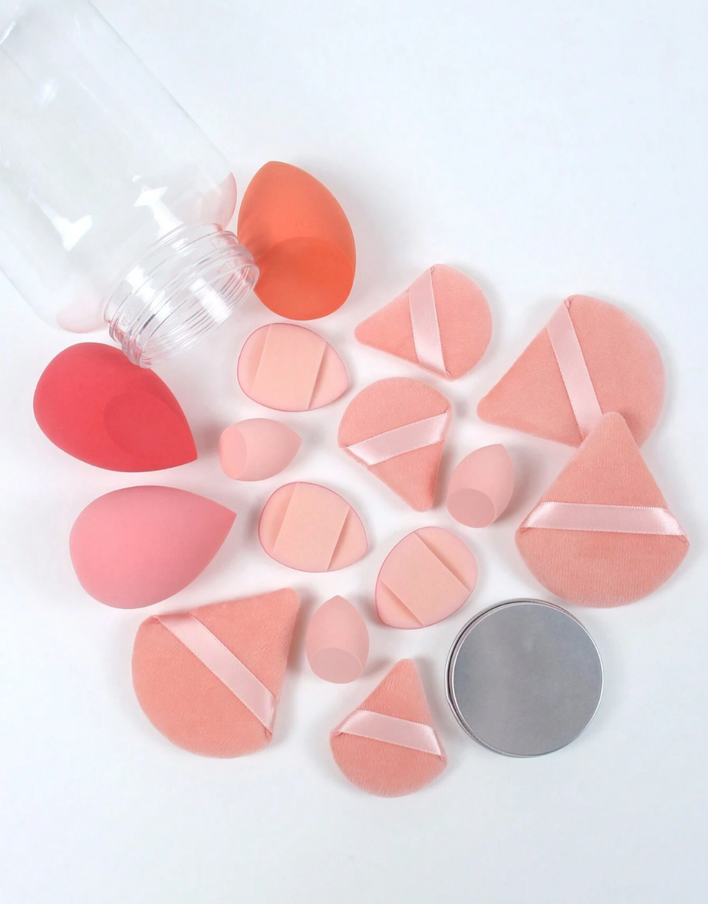 SHEIN Makeup Sponge Set Of 15 With Storage Jar