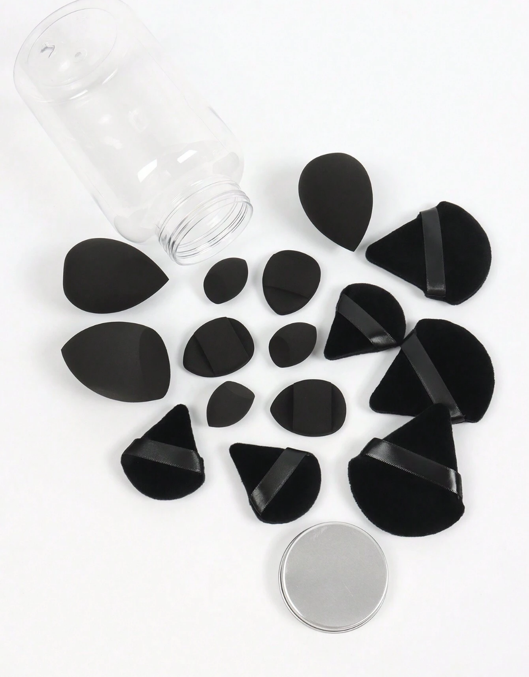SHEIN Makeup Sponge Set Of 15 With Storage Jar