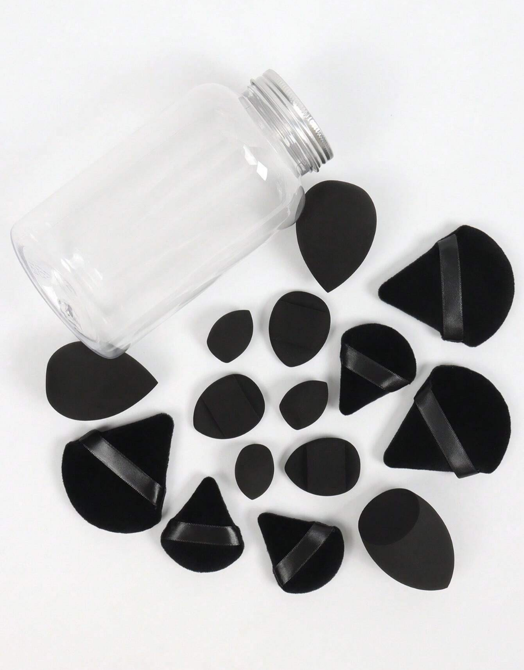 SHEIN Makeup Sponge Set Of 15 With Storage Jar
