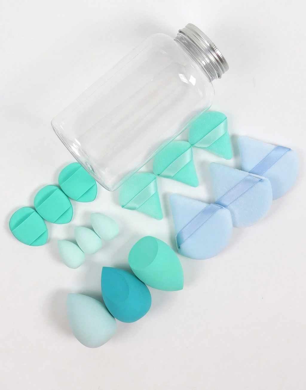SHEIN Makeup Sponge Set Of 15 With Storage Jar