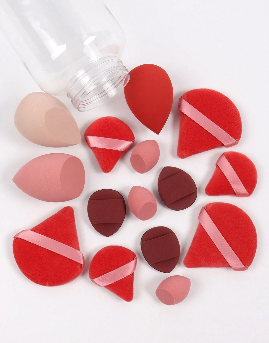 SHEIN Makeup Sponge Set Of 15 With Storage Jar