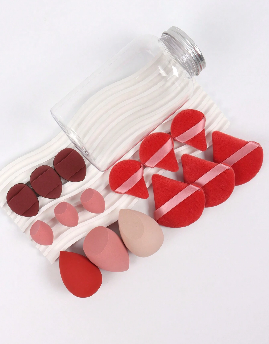 SHEIN Makeup Sponge Set Of 15 With Storage Jar
