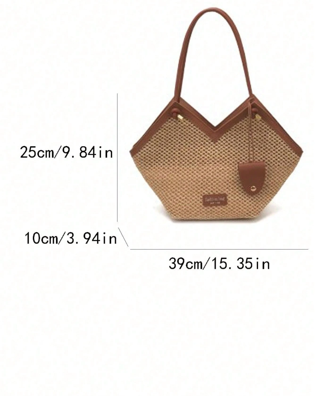 SHEIN New Fashion Versatile Colorblock Embossed Design Large Capacity Double Handle Shoulder Tote Bag