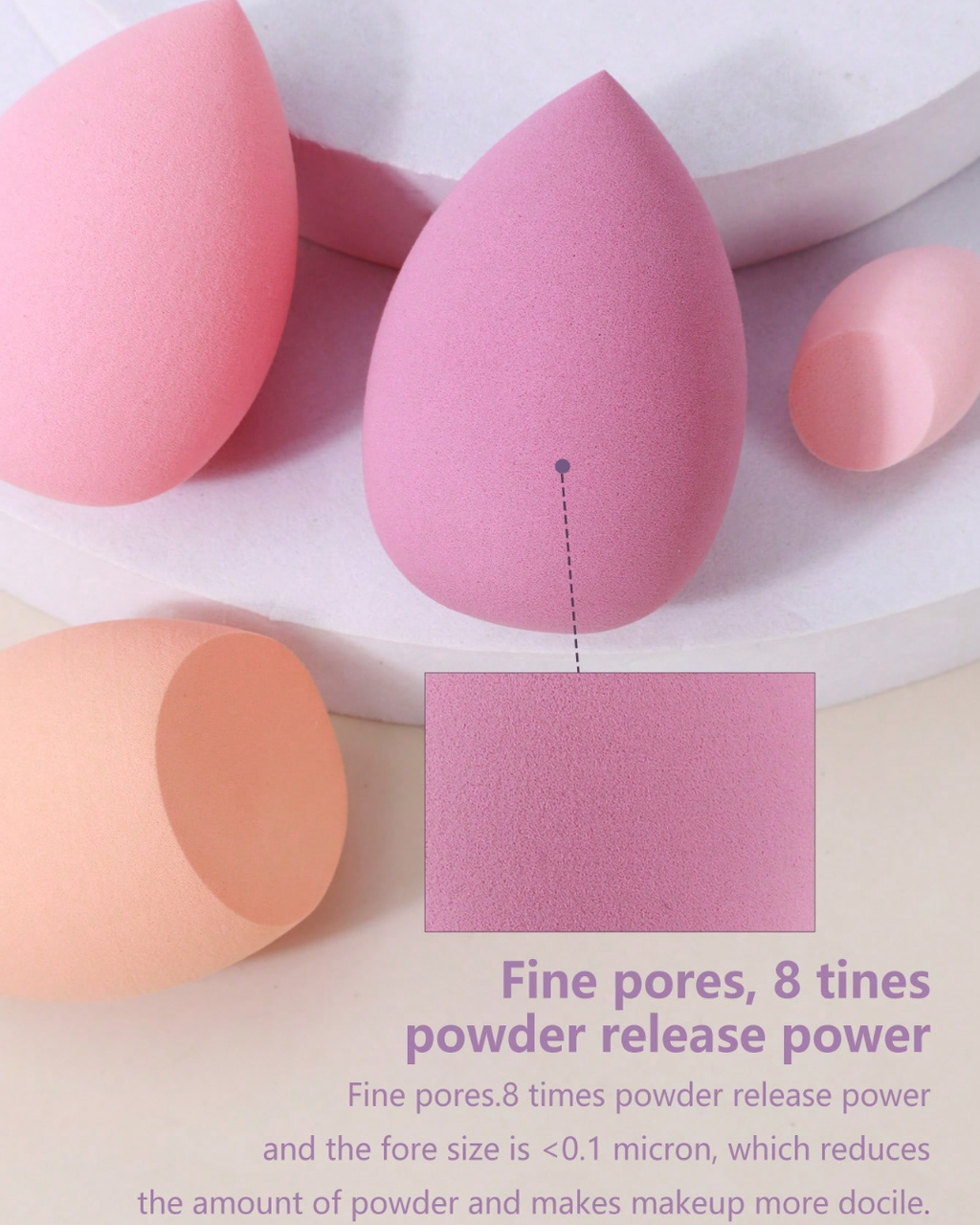 ORIVELLE 14pc Makeup Sponge Set With Storage Bottle, Beauty Puff, Latex-Free,