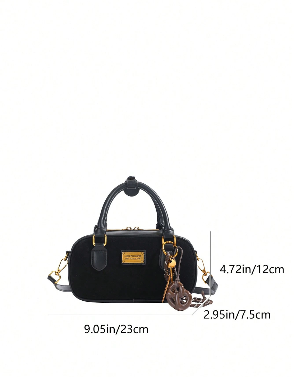 SHEIN Retro Bowling Bag For Women, New Fashion Crossbody Handbag With High-End Feel, Tote Shoulder Bag For Work