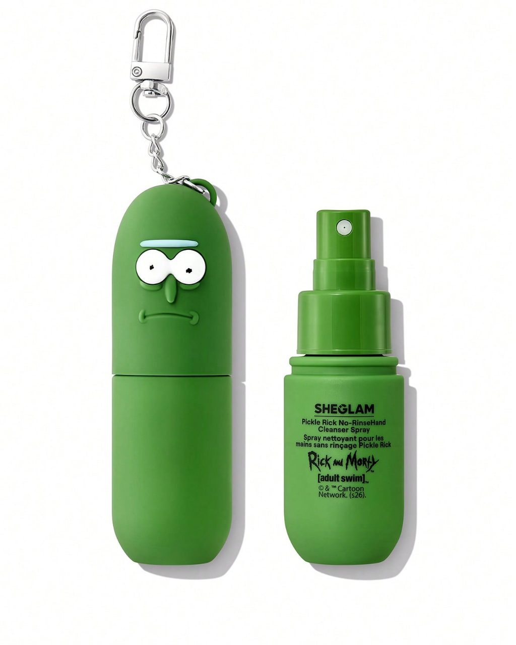 Rick and Morty X SHEGLAM Pickle Rick No-Rinse Hand Cleanser Spray