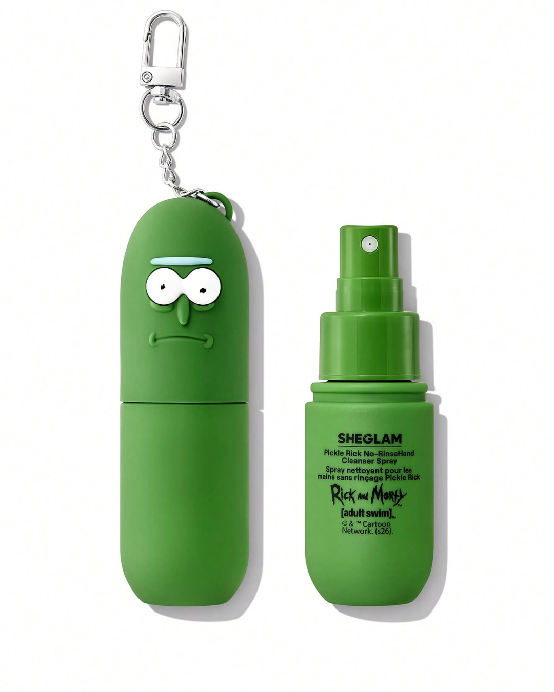 Rick and Morty X SHEGLAM Pickle Rick No-Rinse Hand Cleanser Spray
