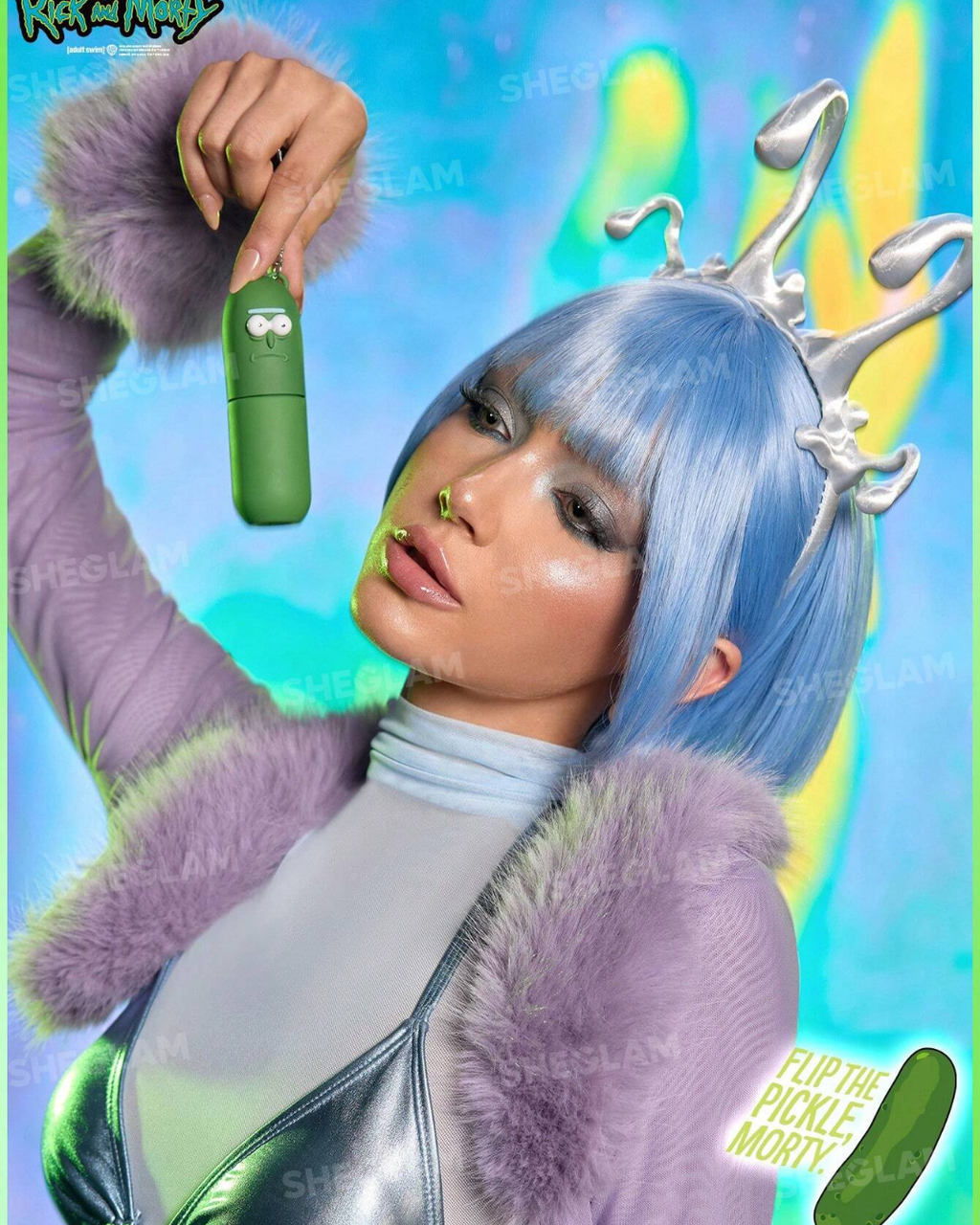 Rick and Morty X SHEGLAM Pickle Rick No-Rinse Hand Cleanser Spray