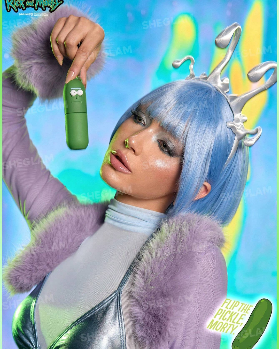 Rick and Morty X SHEGLAM Pickle Rick No-Rinse Hand Cleanser Spray