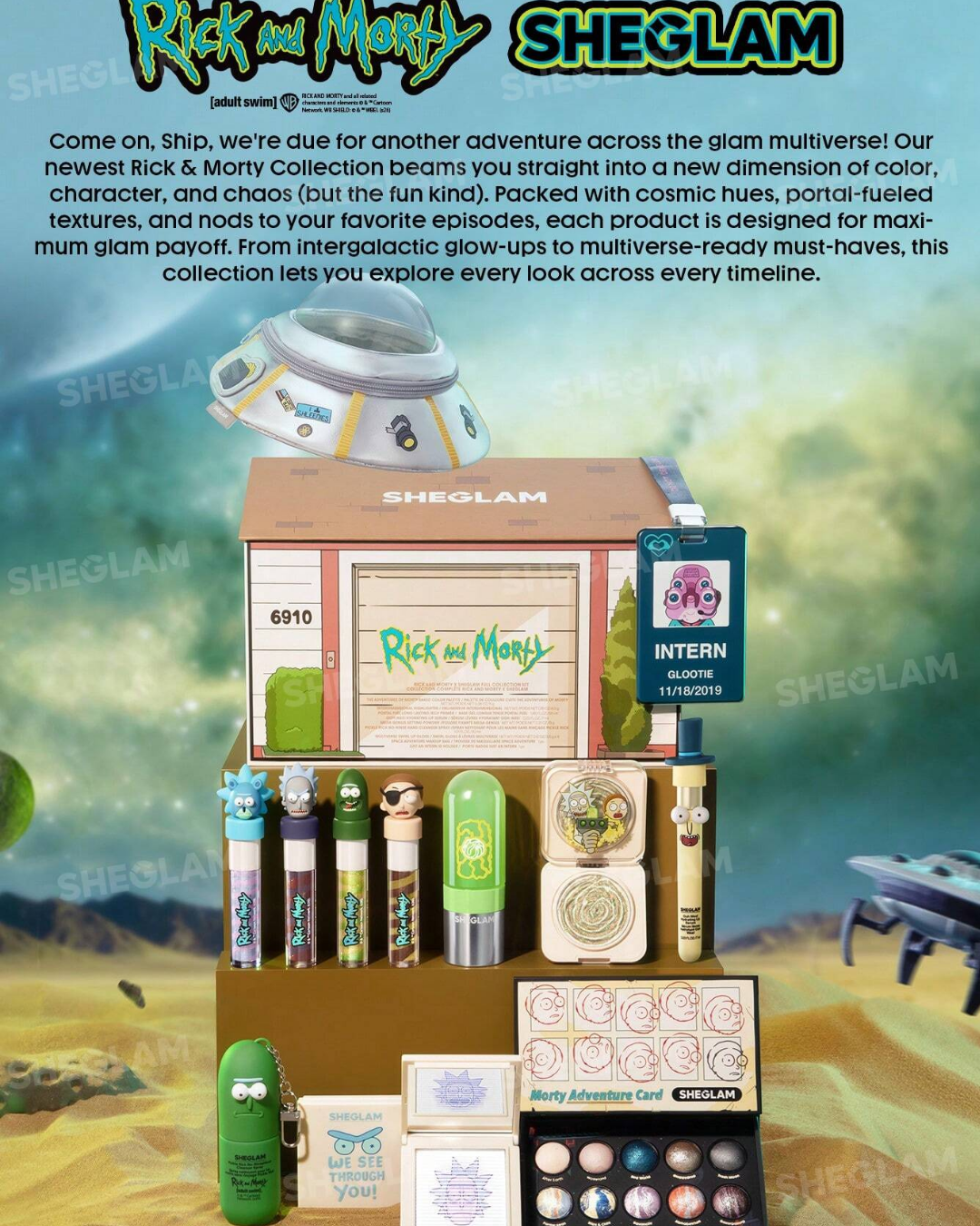 Rick and Morty X SHEGLAM Pickle Rick No-Rinse Hand Cleanser Spray