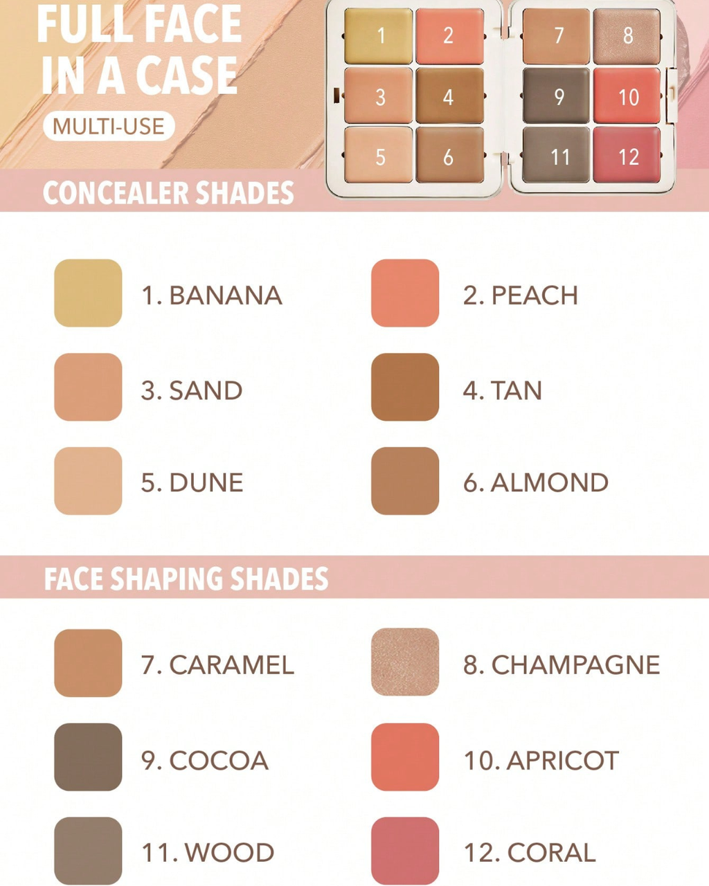 SHEGLAM  Multifunctional Face Palette