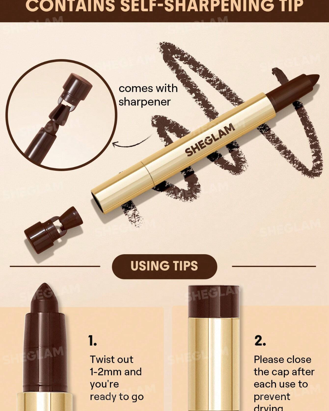 SHEGLAM  Bold Moves Kohl Cream Eyeliner Pencil
