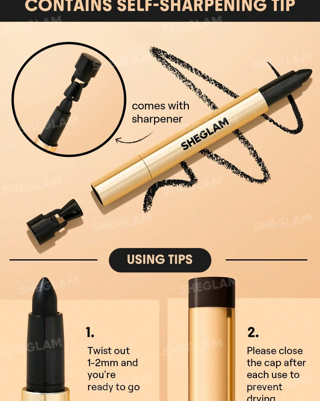 SHEGLAM  Bold Moves Kohl Cream Eyeliner Pencil