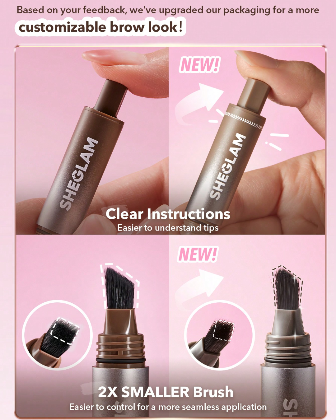 SHEGLAM Brow-Fection Angled Brush & Dip