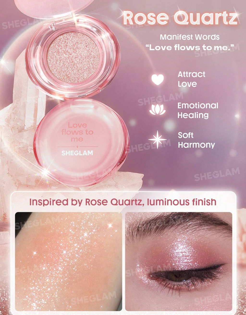 SHEGLAM Crystal Intentions Manifesting Glow Glitter Eyeshadow