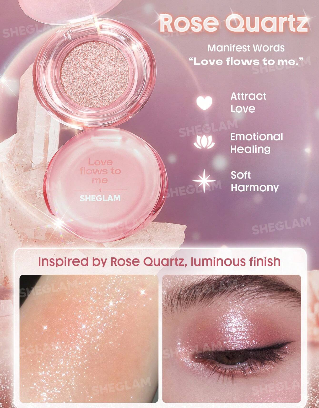 SHEGLAM Crystal Intentions Manifesting Glow Glitter Eyeshadow