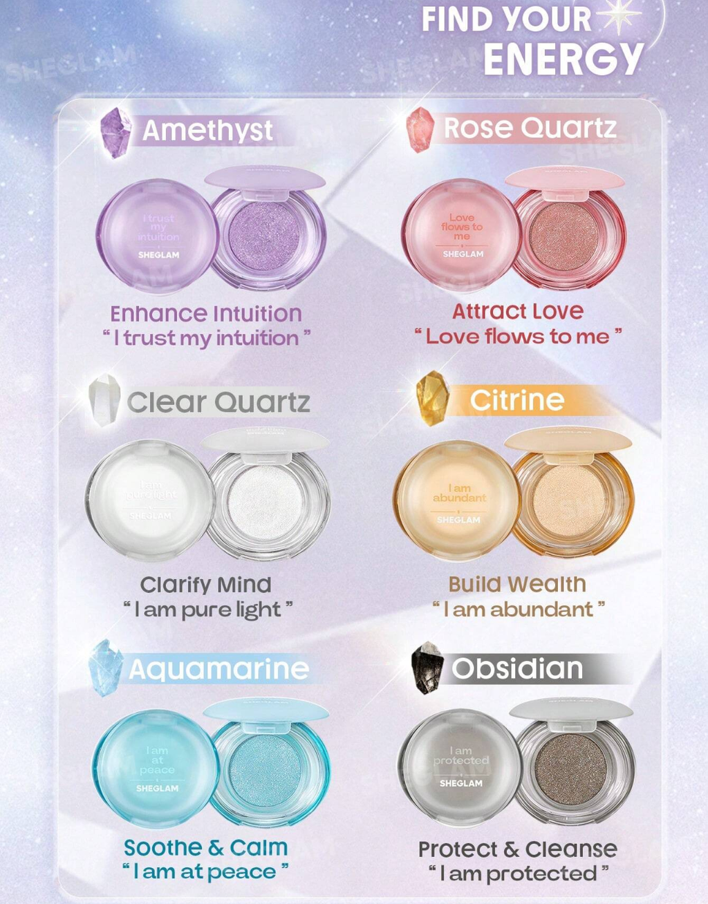 SHEGLAM Crystal Intentions Manifesting Glow Glitter Eyeshadow